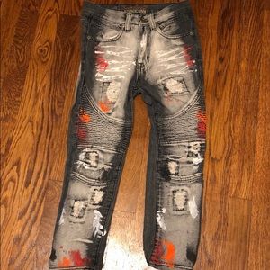 Kids distressed denim- creative style size 7